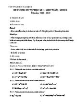 Đề cương ôn tập học kì I môn Toán Khối 8 - Năm học 2019-2020 - Trường THCS Mai Dịch